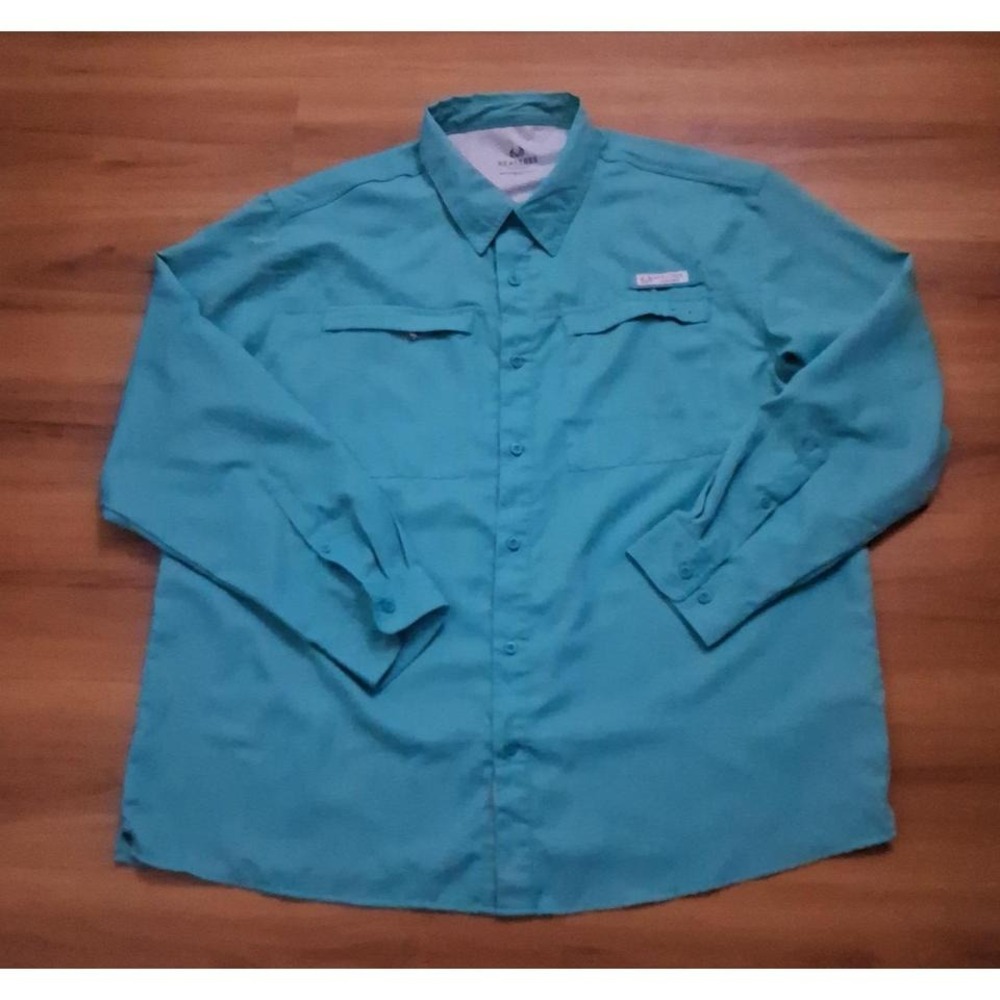 Mens Realtree Fishing Performance Active‎ Button Down Long Sleeve Shirt